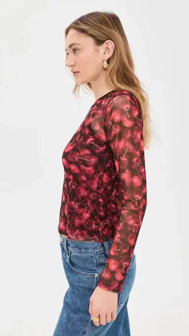 Never Fully Dressed Cherry Mesh Top Red | Thumbnail 5 Never Fully Dressed Cherry Mesh Top Red | Thumbnail 5