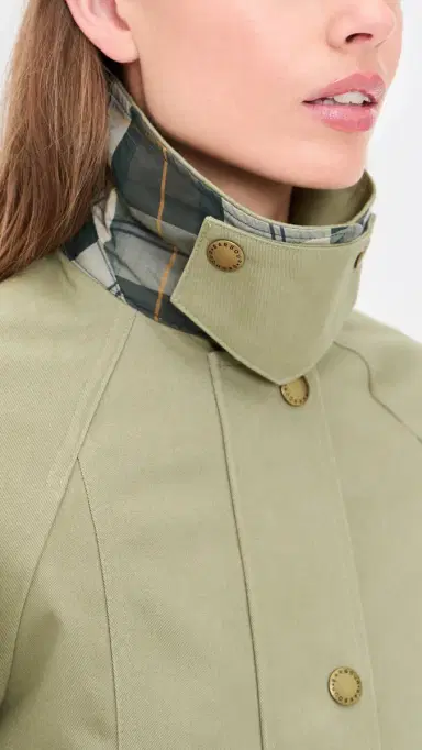 Barbour Cropped Beadnell Casual Jacket Bleached Olive/Ancient | Thumbnail 6 Barbour Cropped Beadnell Casual Jacket Bleached Olive/Ancient | Thumbnail 6