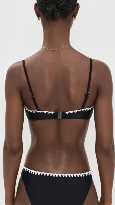 Ramy Brook Emmeline Bikini Top Black w/ White Crochet S | Thumbnail 3 Ramy Brook Emmeline Bikini Top Black w/ White Crochet S | Thumbnail 3