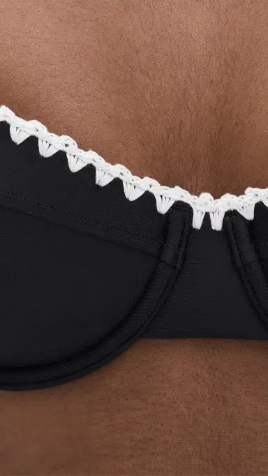 Ramy Brook Emmeline Bikini Top Black w/ White Crochet S | Thumbnail 6 Ramy Brook Emmeline Bikini Top Black w/ White Crochet S | Thumbnail 6