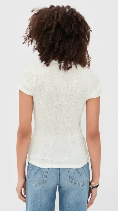 MOTHER The Itty Bitty Ringer Tee Antique White | Thumbnail 3 MOTHER The Itty Bitty Ringer Tee Antique White | Thumbnail 3