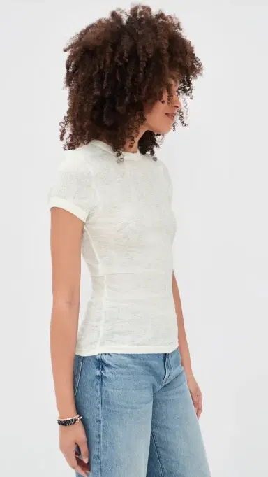 MOTHER The Itty Bitty Ringer Tee Antique White | Thumbnail 4 MOTHER The Itty Bitty Ringer Tee Antique White | Thumbnail 4