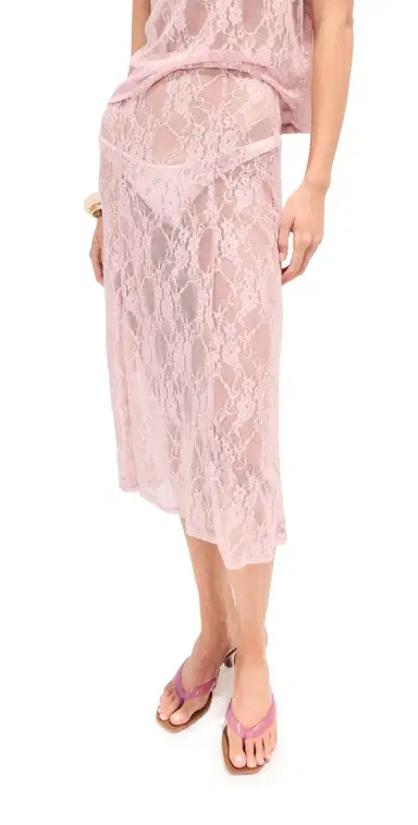 LE BOP Lace Skirt Pink M | Thumbnail 1 LE BOP Lace Skirt Pink M | Thumbnail 1