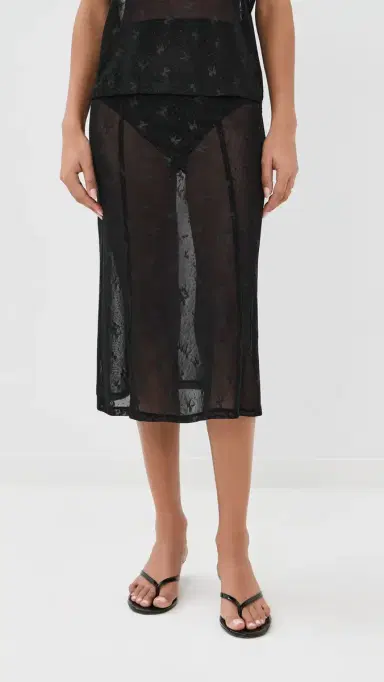 LE BOP Lace Skirt Black Bow | Thumbnail 3 LE BOP Lace Skirt Black Bow | Thumbnail 3