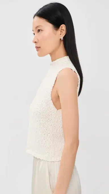 Sablyn Atticus Roll Neck Cropped Tank Gardenia | Thumbnail 4 Sablyn Atticus Roll Neck Cropped Tank Gardenia | Thumbnail 4