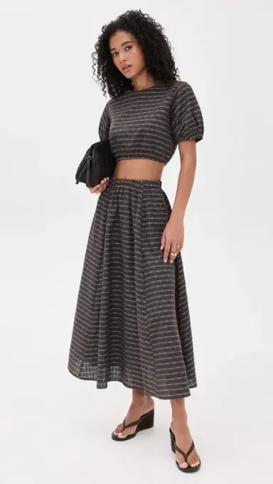 LE BOP artha Skirt Gunmetal Plaid | Thumbnail 5 LE BOP artha Skirt Gunmetal Plaid | Thumbnail 5