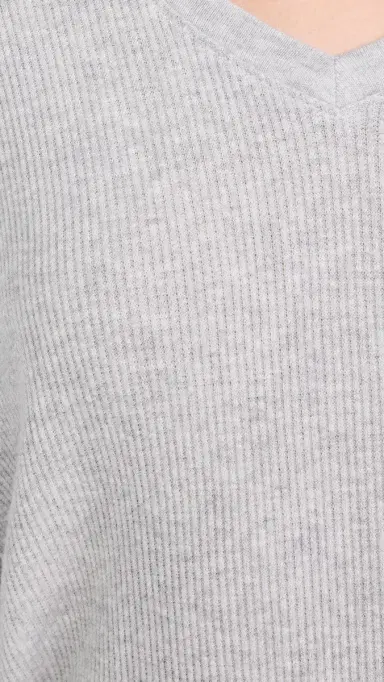 PJ Salvage Long Sleeve Textured Essentials Top Heather Grey | Thumbnail 6 PJ Salvage Long Sleeve Textured Essentials Top Heather Grey | Thumbnail 6