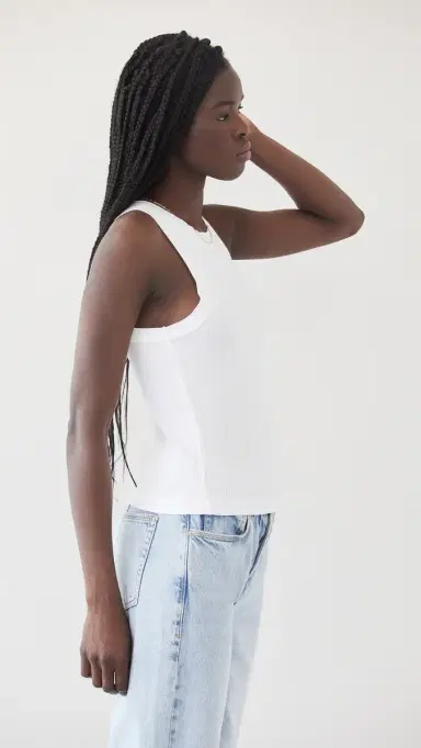 Citizens of Humanity Isabel Rib Tank White L | Thumbnail 4 Citizens of Humanity Isabel Rib Tank White L | Thumbnail 4