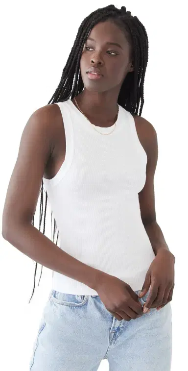Citizens of Humanity Isabel Rib Tank White L | Thumbnail 1 Citizens of Humanity Isabel Rib Tank White L | Thumbnail 1