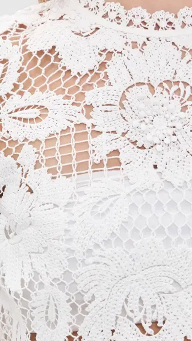 Self-Portrait Lace Top White | Thumbnail 6 Self-Portrait Lace Top White | Thumbnail 6