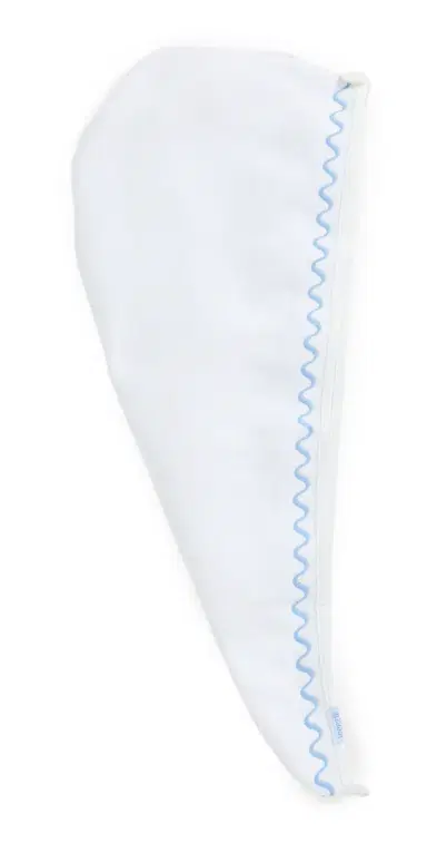 Weezie Wave Hair Towel French Blue Embroidered Wave One Size | Thumbnail 1 Weezie Wave Hair Towel French Blue Embroidered Wave One Size | Thumbnail 1