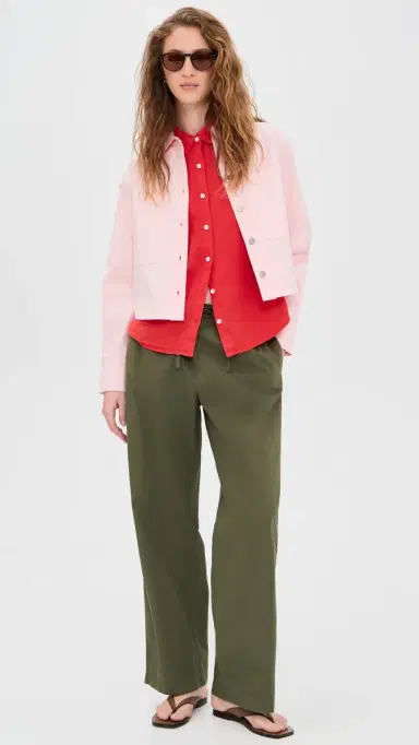 Alex Mill Hudson Pant in Cotton Twill Dried Basil | Thumbnail 5 Alex Mill Hudson Pant in Cotton Twill Dried Basil | Thumbnail 5