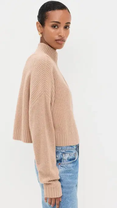 Staud Cropped Hampton Sweater Camel L | Thumbnail 4 Staud Cropped Hampton Sweater Camel L | Thumbnail 4