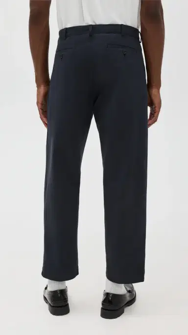 Knickerbocker Canal Pleated Twill Cotton Pants Navy | Thumbnail 4 Knickerbocker Canal Pleated Twill Cotton Pants Navy | Thumbnail 4