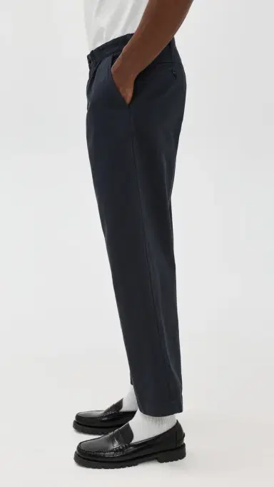 Knickerbocker Canal Pleated Twill Cotton Pants Navy | Thumbnail 6 Knickerbocker Canal Pleated Twill Cotton Pants Navy | Thumbnail 6
