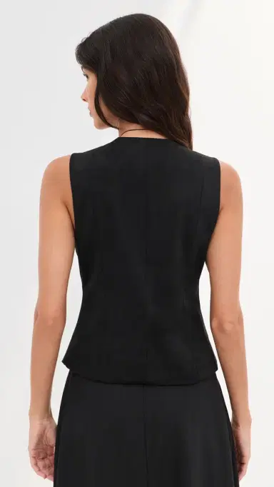 LE BOP Lottie Faux Suede Vest Black | Thumbnail 3 LE BOP Lottie Faux Suede Vest Black | Thumbnail 3