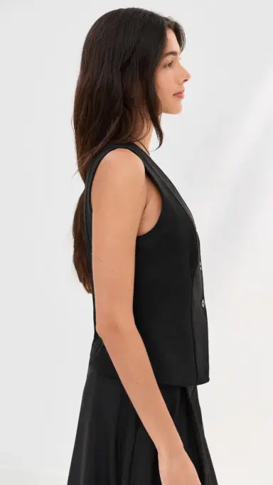 LE BOP Lottie Faux Suede Vest Black | Thumbnail 4 LE BOP Lottie Faux Suede Vest Black | Thumbnail 4