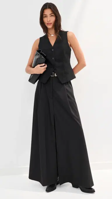 LE BOP Lottie Faux Suede Vest Black | Thumbnail 5 LE BOP Lottie Faux Suede Vest Black | Thumbnail 5