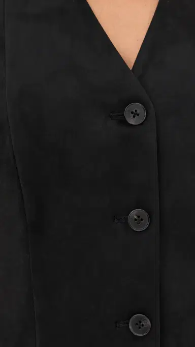 LE BOP Lottie Faux Suede Vest Black | Thumbnail 6 LE BOP Lottie Faux Suede Vest Black | Thumbnail 6