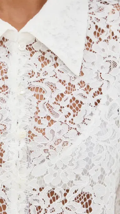 L'AGENCE Anita Lace Button Up Blouse | Thumbnail 6 L'AGENCE Anita Lace Button Up Blouse | Thumbnail 6