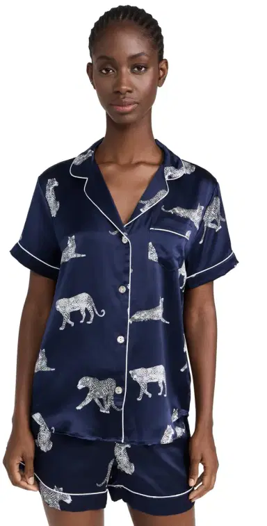 Petite Plume ilk Panthere de Nuit Classic Shorts Pajama et Navy | Thumbnail 1 Petite Plume ilk Panthere de Nuit Classic Shorts Pajama et Navy | Thumbnail 1
