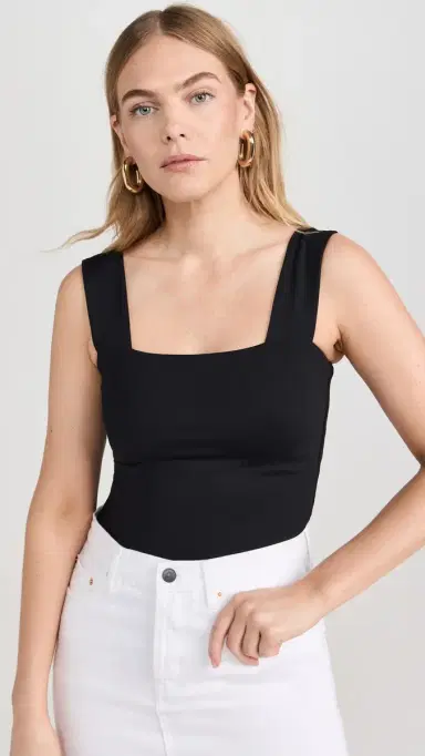 Susana Monaco Wide Strap Tank Top Black | Thumbnail 2 Susana Monaco Wide Strap Tank Top Black | Thumbnail 2