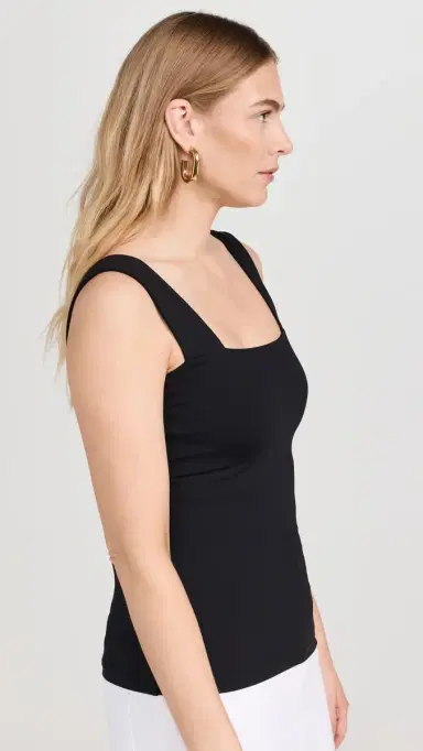 Susana Monaco Wide Strap Tank Top Black | Thumbnail 4 Susana Monaco Wide Strap Tank Top Black | Thumbnail 4