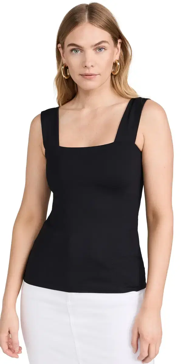 Wide Strap Tank Top Black Wide Strap Tank Top Black