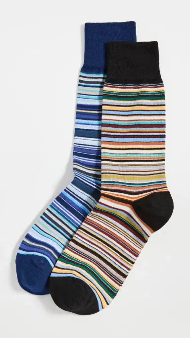 Paul Smith Signature Stripes 2 Pack Socks Multi One Size | Thumbnail 2 Paul Smith Signature Stripes 2 Pack Socks Multi One Size | Thumbnail 2