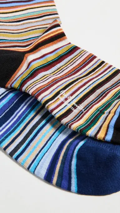 Paul Smith Signature Stripes 2 Pack Socks Multi One Size | Thumbnail 3 Paul Smith Signature Stripes 2 Pack Socks Multi One Size | Thumbnail 3