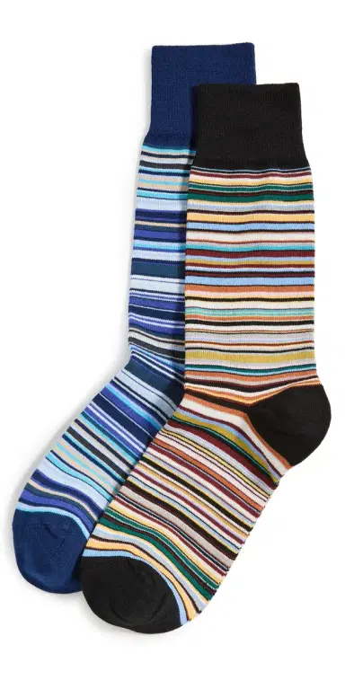 Paul Smith Signature Stripes 2 Pack Socks Multi One Size | Thumbnail 1 Paul Smith Signature Stripes 2 Pack Socks Multi One Size | Thumbnail 1
