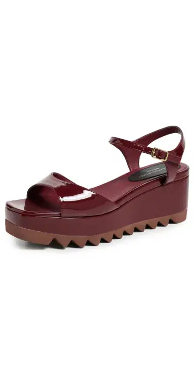 Stella McCartney Elyse Patent Alter Mat Sandals Red Gala | Thumbnail 1 Stella McCartney Elyse Patent Alter Mat Sandals Red Gala | Thumbnail 1