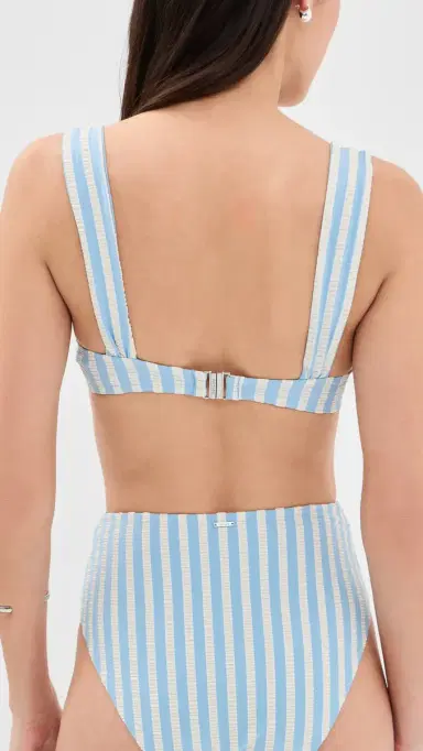 Simkhai Anniston Bikini Top Hydrangea Blue Stripe | Thumbnail 3 Simkhai Anniston Bikini Top Hydrangea Blue Stripe | Thumbnail 3