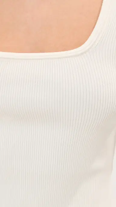 LE BOP Lucie Ringer Cropped Tank White | Thumbnail 6 LE BOP Lucie Ringer Cropped Tank White | Thumbnail 6