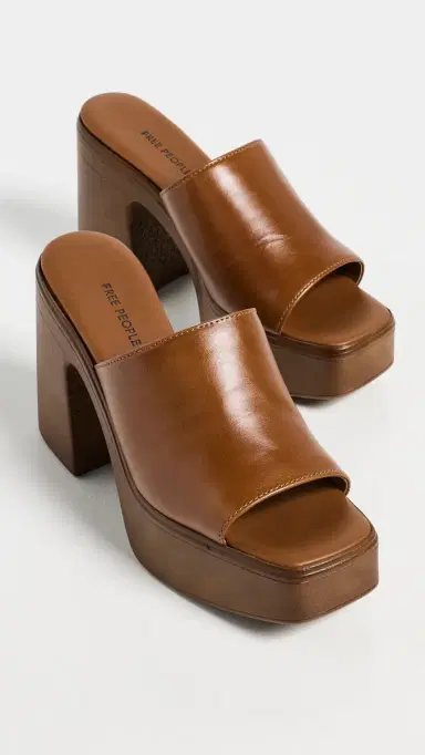 Free People Zoe Platform Sandals chestnut leather | Thumbnail 5 Free People Zoe Platform Sandals chestnut leather | Thumbnail 5