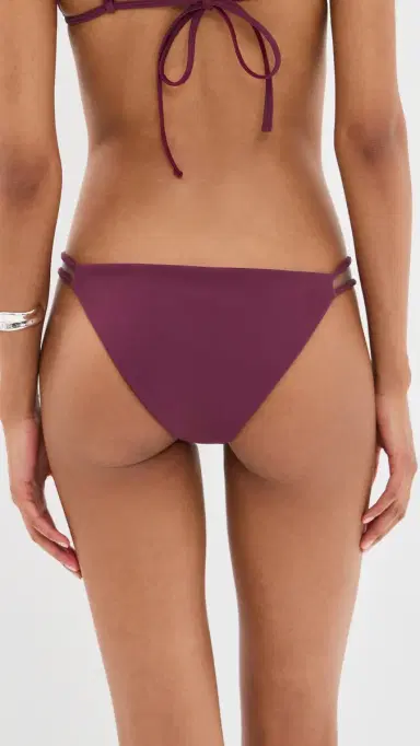 Leslie Amon Garis Trim Bikini Bottoms Deep Red M | Thumbnail 3 Leslie Amon Garis Trim Bikini Bottoms Deep Red M | Thumbnail 3