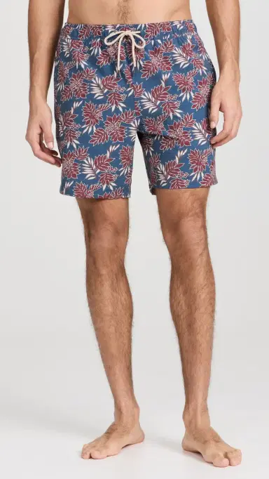 Fair Harbor The Bayberry wim Shorts 7'' Navy Crimson Leaves | Thumbnail 2 Fair Harbor The Bayberry wim Shorts 7'' Navy Crimson Leaves | Thumbnail 2