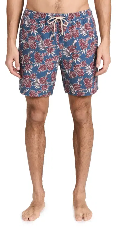 Fair Harbor The Bayberry wim Shorts 7'' Navy Crimson Leaves | Thumbnail 1 Fair Harbor The Bayberry wim Shorts 7'' Navy Crimson Leaves | Thumbnail 1