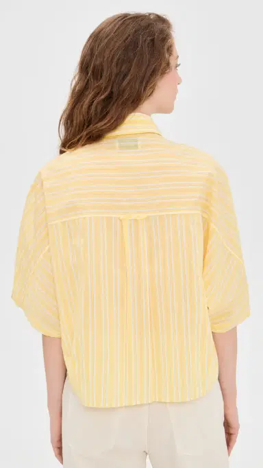 AGOLDE Merrin Shirt Wirrel tripe/Lemon Drop/Cream | Thumbnail 3 AGOLDE Merrin Shirt Wirrel tripe/Lemon Drop/Cream | Thumbnail 3