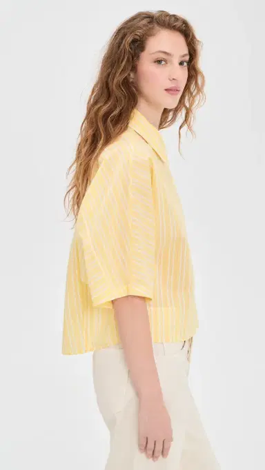AGOLDE Merrin Shirt Wirrel tripe/Lemon Drop/Cream | Thumbnail 4 AGOLDE Merrin Shirt Wirrel tripe/Lemon Drop/Cream | Thumbnail 4