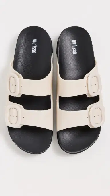 Melissa Cozy Jelly Slides Black/Beige 5 | Thumbnail 5 Melissa Cozy Jelly Slides Black/Beige 5 | Thumbnail 5