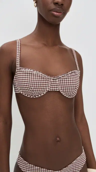 Onia Marilyn Bikini Top Cappuccino/Egret | Thumbnail 2 Onia Marilyn Bikini Top Cappuccino/Egret | Thumbnail 2
