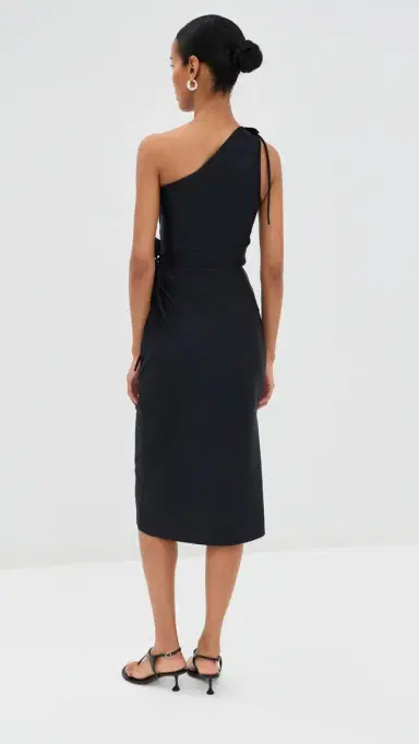 Coperni Asymmetric ini Flower Gown Black | Thumbnail 3 Coperni Asymmetric ini Flower Gown Black | Thumbnail 3