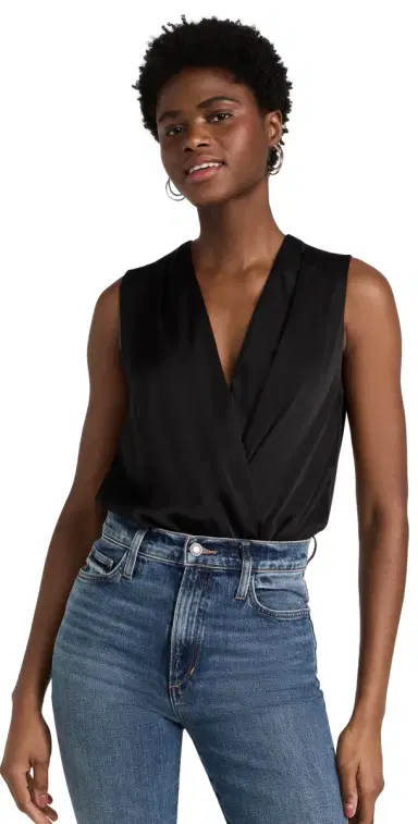Favorite Daughter The Sleeveless Date Thong Bodysuit Black | Thumbnail 1 Favorite Daughter The Sleeveless Date Thong Bodysuit Black | Thumbnail 1
