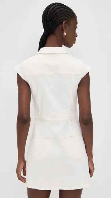 PAIGE Jaxsyn Denim Dress Toasted Ecru | Thumbnail 3 PAIGE Jaxsyn Denim Dress Toasted Ecru | Thumbnail 3