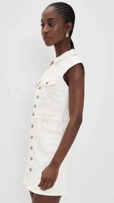 PAIGE Jaxsyn Denim Dress Toasted Ecru | Thumbnail 4 PAIGE Jaxsyn Denim Dress Toasted Ecru | Thumbnail 4