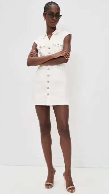 PAIGE Jaxsyn Denim Dress Toasted Ecru | Thumbnail 5 PAIGE Jaxsyn Denim Dress Toasted Ecru | Thumbnail 5