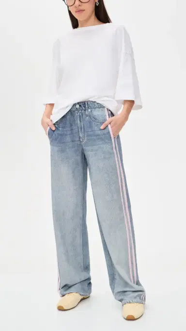 rag & bone Miramar Terry Pull On Track Pants Pink Stripe | Thumbnail 5 rag & bone Miramar Terry Pull On Track Pants Pink Stripe | Thumbnail 5
