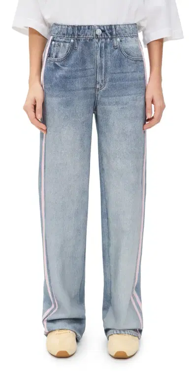 rag & bone Miramar Terry Pull On Track Pants Pink Stripe | Thumbnail 1 rag & bone Miramar Terry Pull On Track Pants Pink Stripe | Thumbnail 1