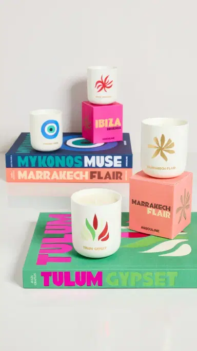 Assouline Ibiza Bohemia Travel From Home Candle White One Size | Thumbnail 4 Assouline Ibiza Bohemia Travel From Home Candle White One Size | Thumbnail 4